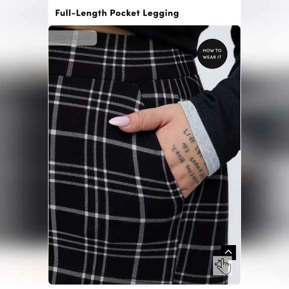 Torrid Black and White Checkered Leggings - Picture 2 of 4